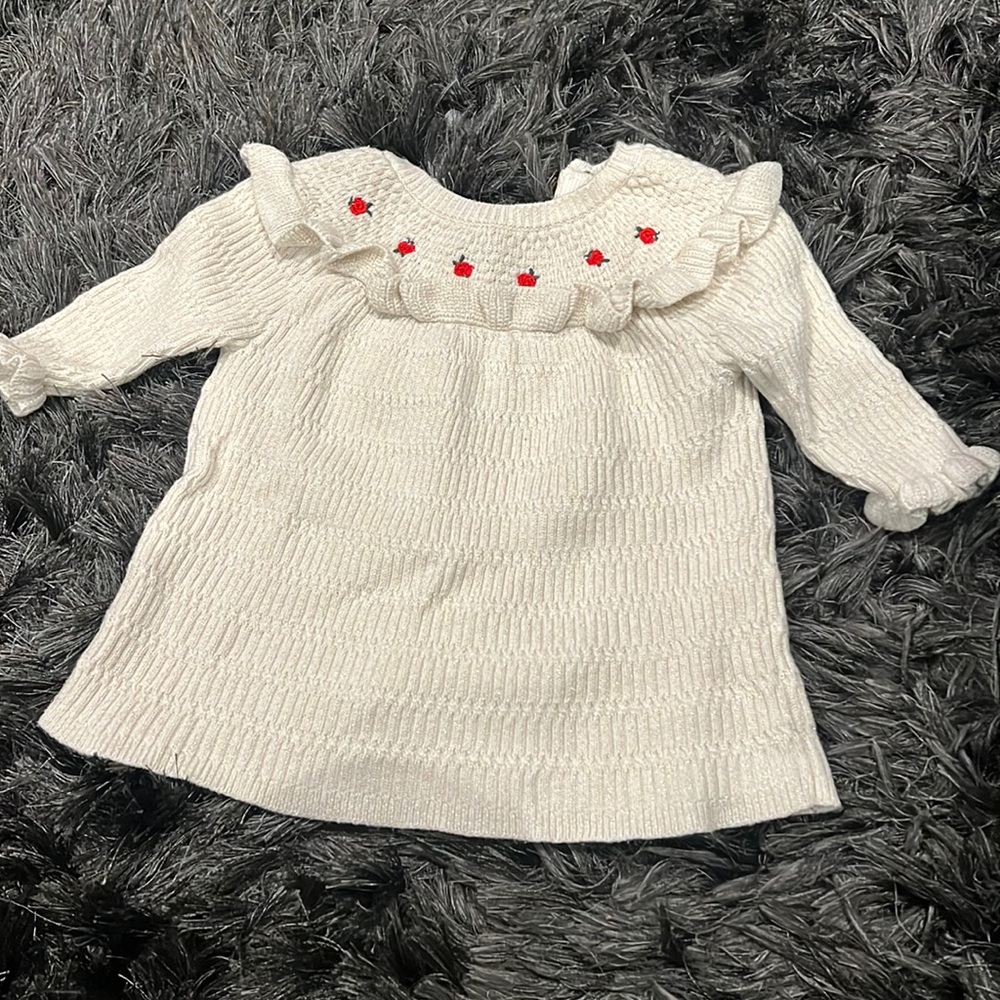 Janie and Jack gold sparkle rose detail dress